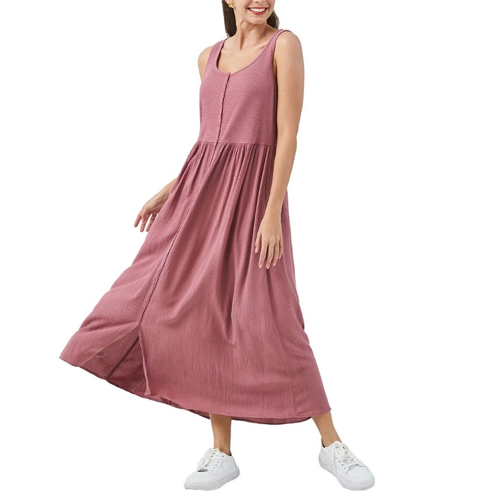 🌼 Frye Mauve Sleeveless Maxi Dress